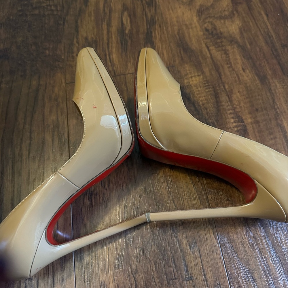Christian Louboutin Nude Patent Heels